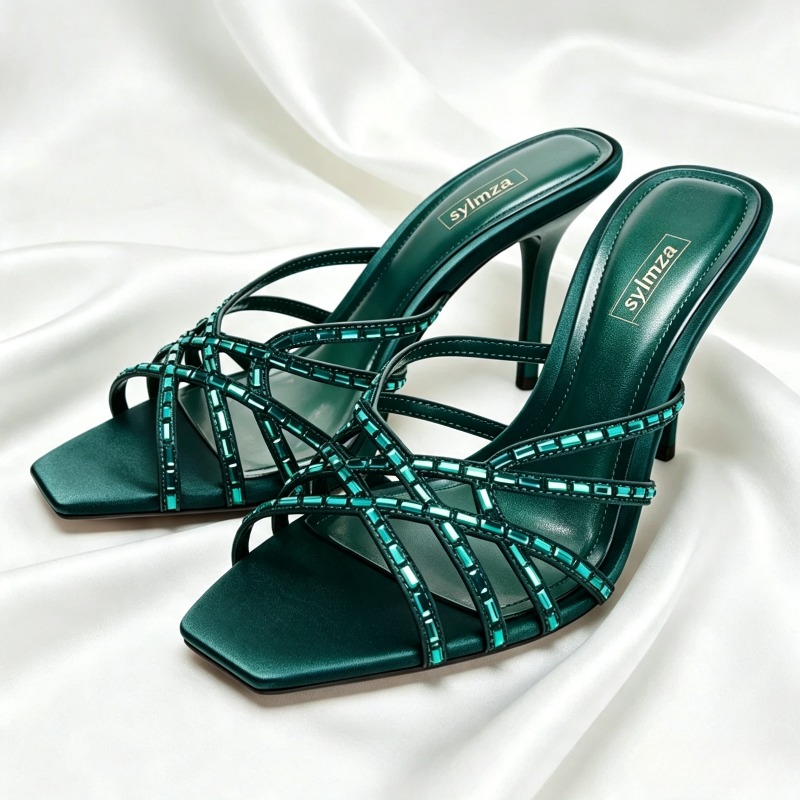 Luxury Lifestyle Store - Sandalias de Tacón con Detalle de